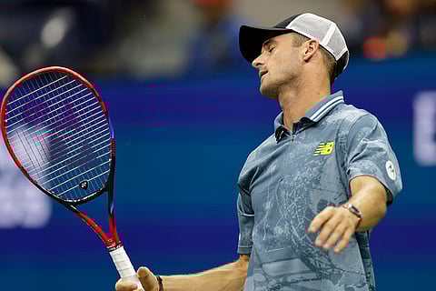 US Open Tennis: Tommy Paul, of the United States, reacts against Jannik Sinner, of Italy